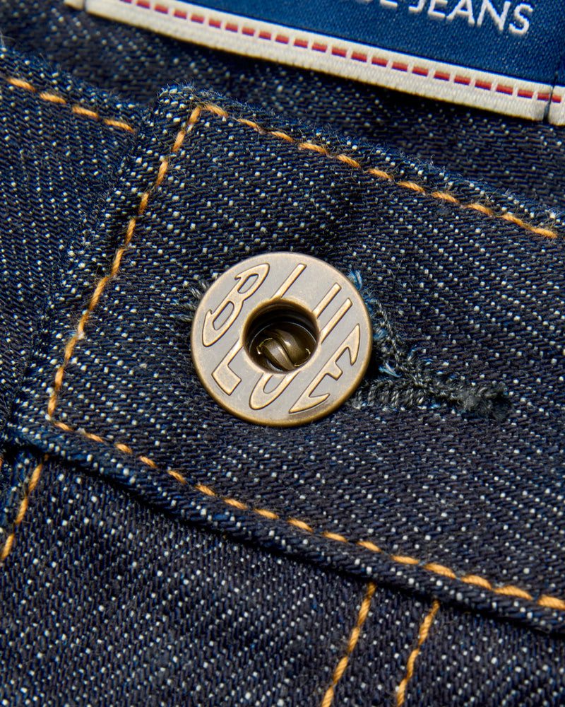 J401 "Circle" 14.8oz Rinsed Selvedge Denim - Classic Straight Fit