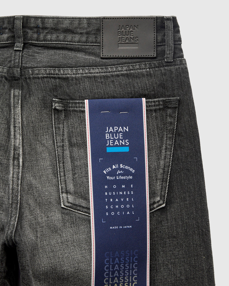 J414 "Aged Wash" 14oz Black Washed Selvedge Denim - Classic Straight Fit