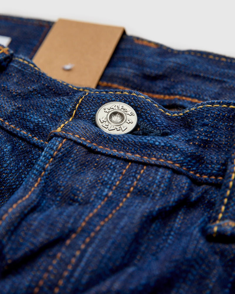 MIJ15 "Hand Dyed Natural Indigo x Kakishibu" 15oz Selvedge Denim - Weird Guy Fit