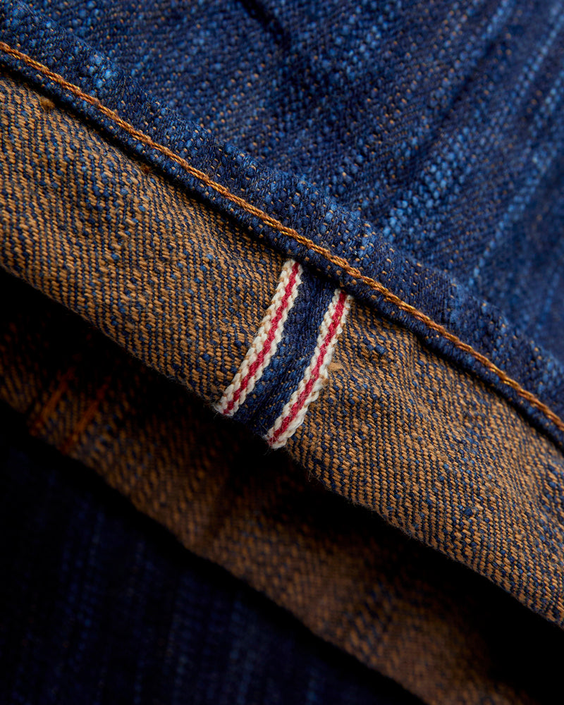 MIJ15 "Hand Dyed Natural Indigo x Kakishibu" 15oz Selvedge Denim - Weird Guy Fit