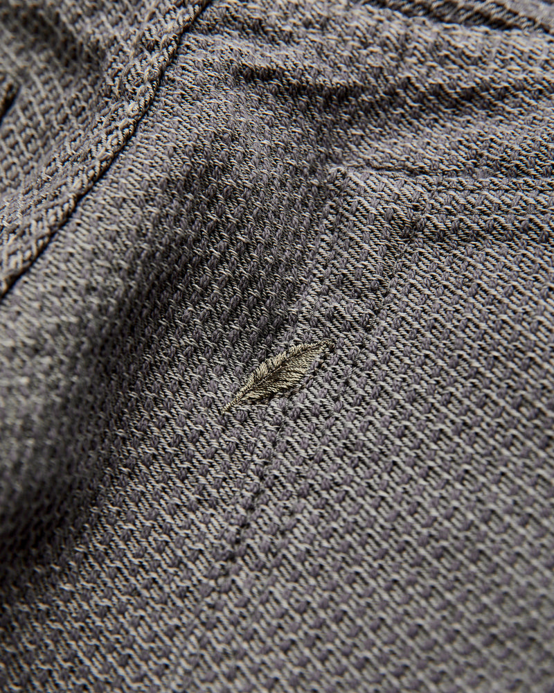 1178-GRY Gray x Black Sashiko Denim - Regular Straight Fit