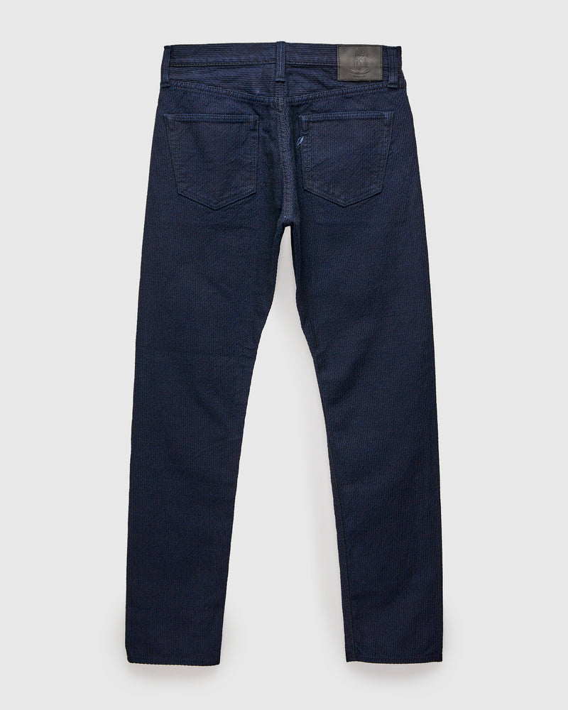 1177-ID Indigo x Black Sashiko Denim - Relaxed Tapered Fit