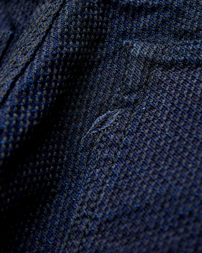 1177-ID Indigo x Black Sashiko Denim - Relaxed Tapered Fit