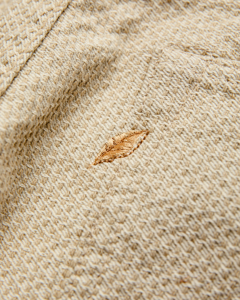 1178-IV Ivory x Beige Sashiko Denim - Regular Straight Fit