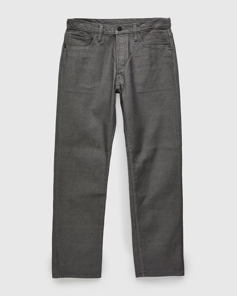 1178-GRY Gray x Black Sashiko Denim - Regular Straight Fit
