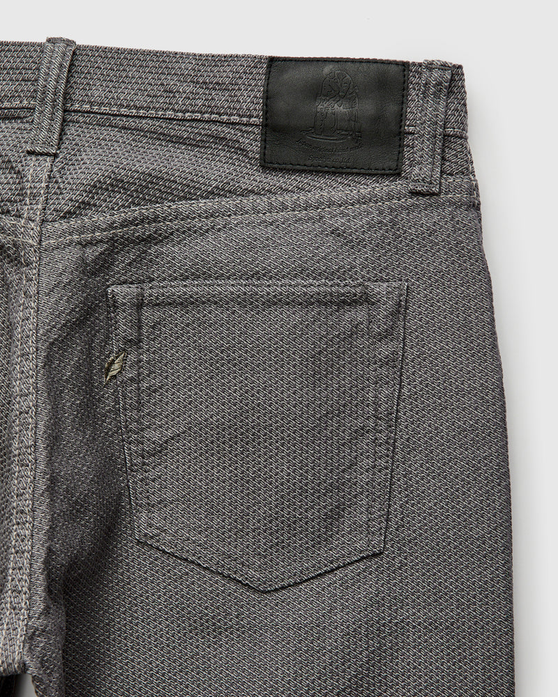 1178-GRY Gray x Black Sashiko Denim - Regular Straight Fit