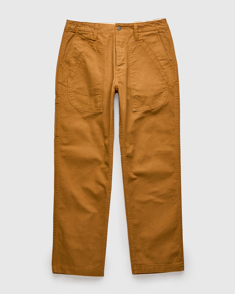 Sulfur Dye Herringbone Work Pants in Camel