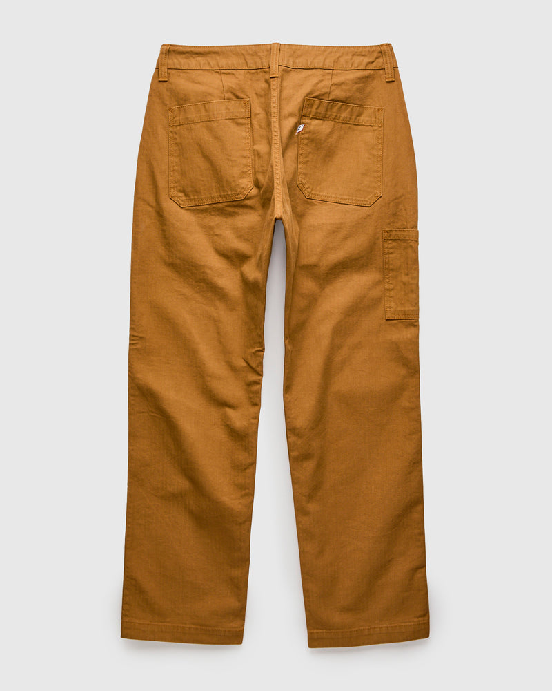 Sulfur Dye Herringbone Work Pants in Camel
