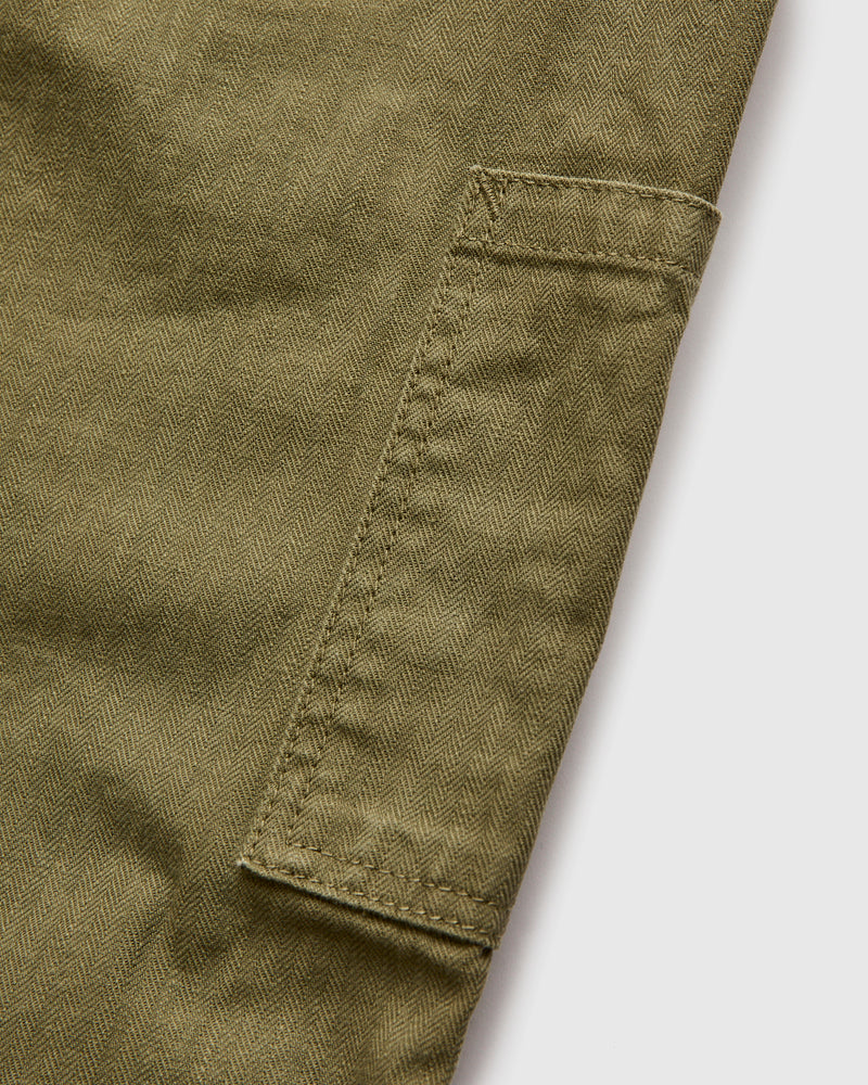 Sulfur Dye Herringbone Work Pants in Olive