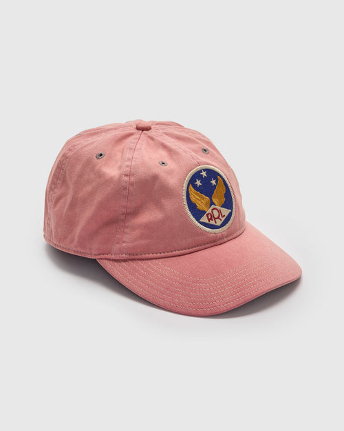 Twill Baseball Cap in Faded Red
