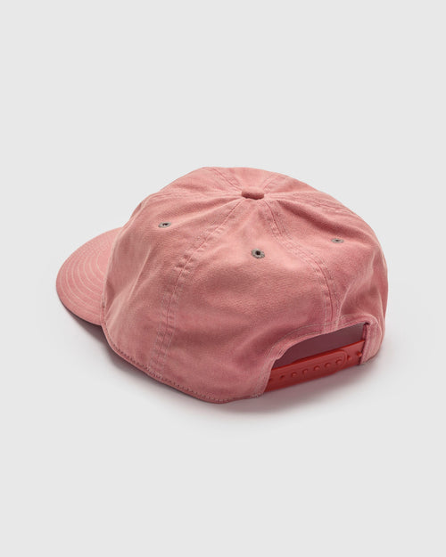 Twill Baseball Cap in Faded Red