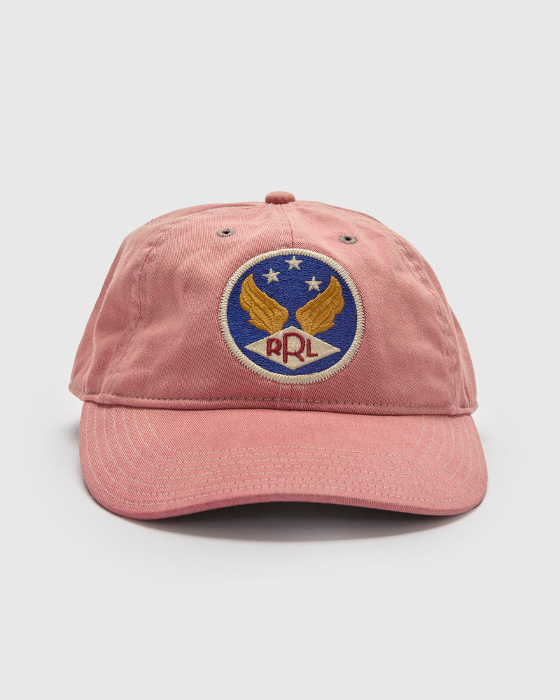 Twill Baseball Cap in Faded Red