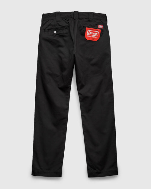 Chino Twill Work Trousers in Black