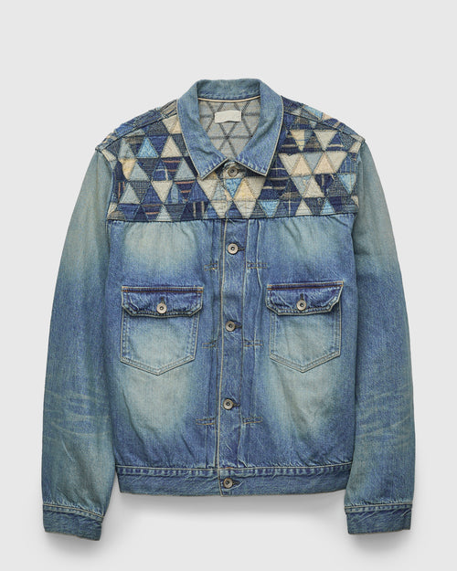 MSP-4000 Tsugihagi Selvedge Denim Jacket in Vintage Indigo