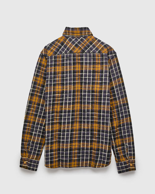 Slubby Flannel Shirt in Purple