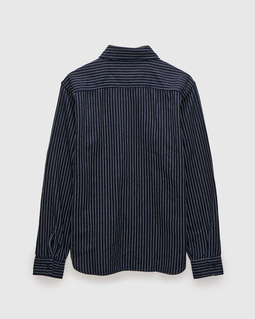 Heavy Selvedge Flannel Shirt in Wabash Indigo