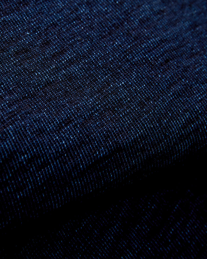No. 7 Yarn Dyed Short Sleeve T-Shirt in Indigo