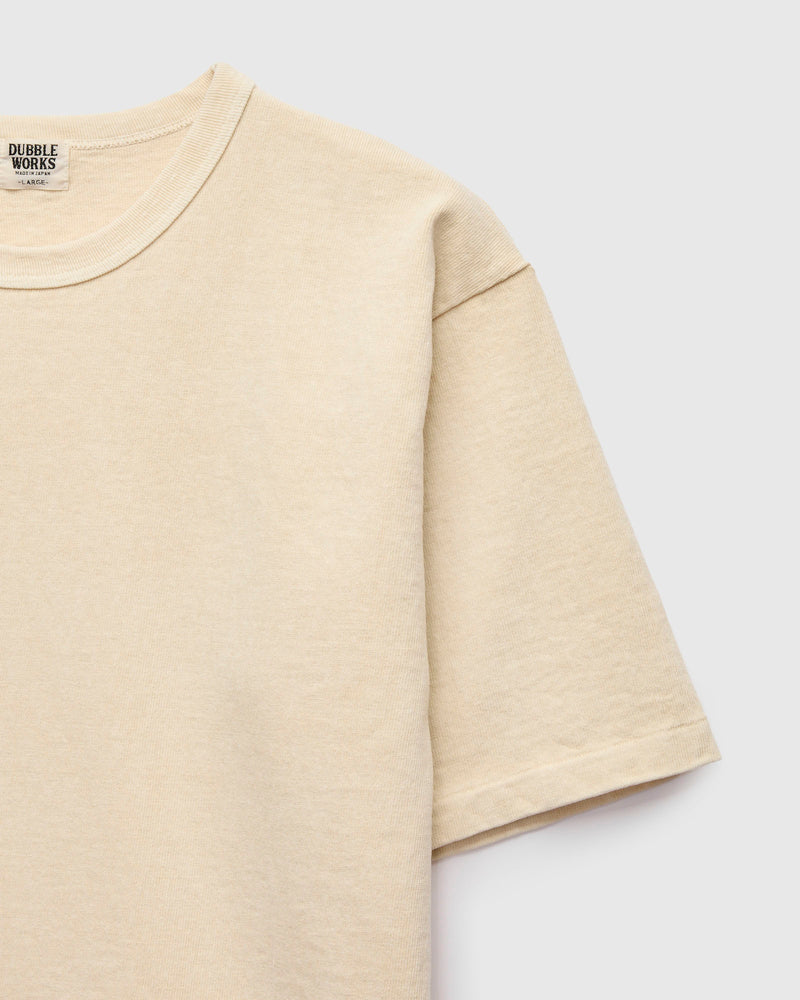 Stand Wheeler Pigment-Dyed T-Shirt in Cream