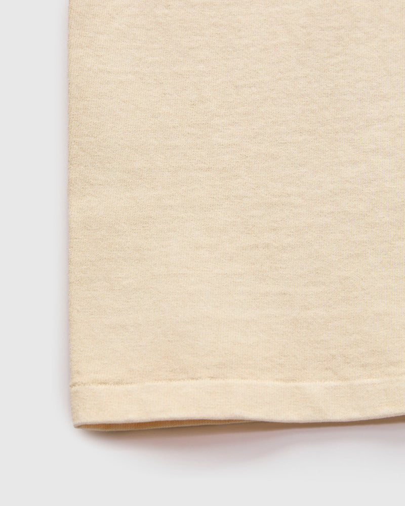 Stand Wheeler Pigment-Dyed T-Shirt in Cream