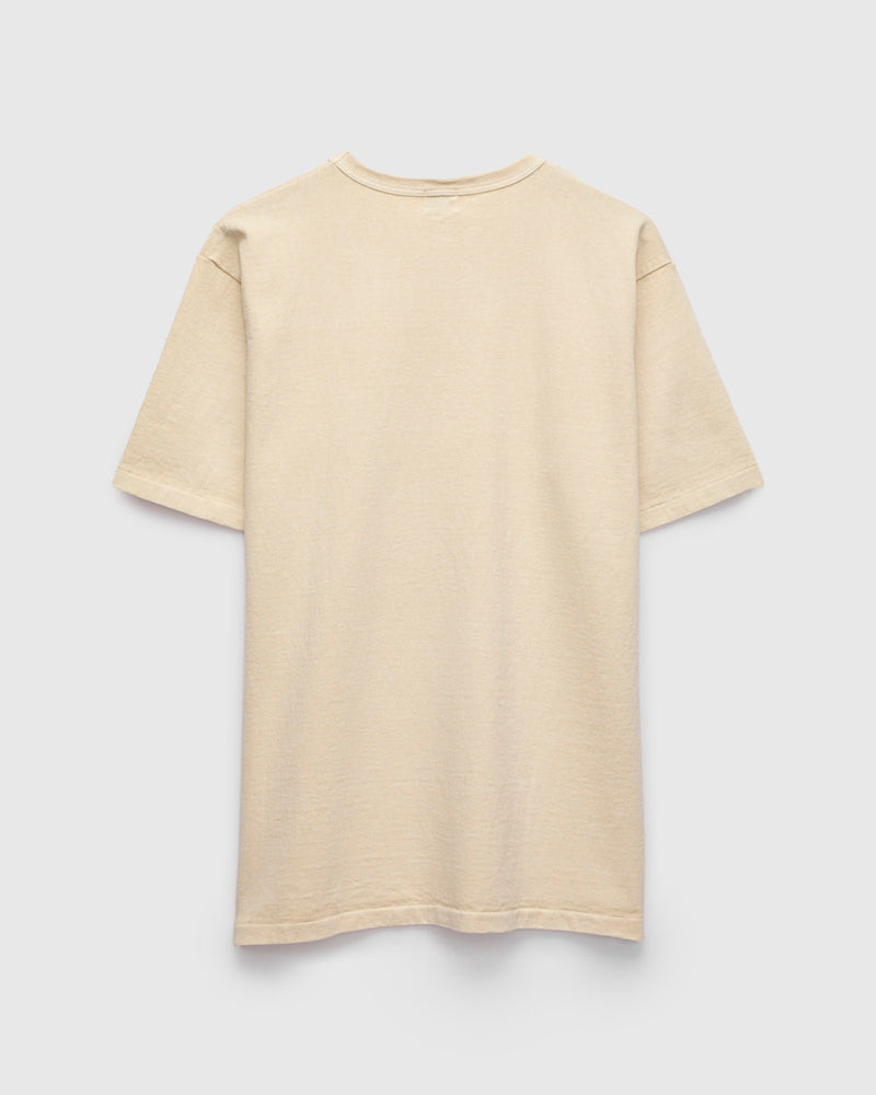 Stand Wheeler Pigment-Dyed T-Shirt in Cream