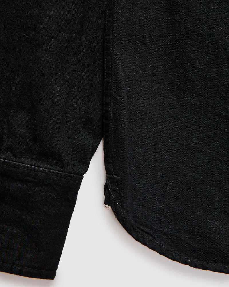 Calico Western Shirt in Black Denim