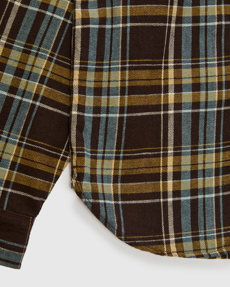 Wells Workshirt in Bark Plaid