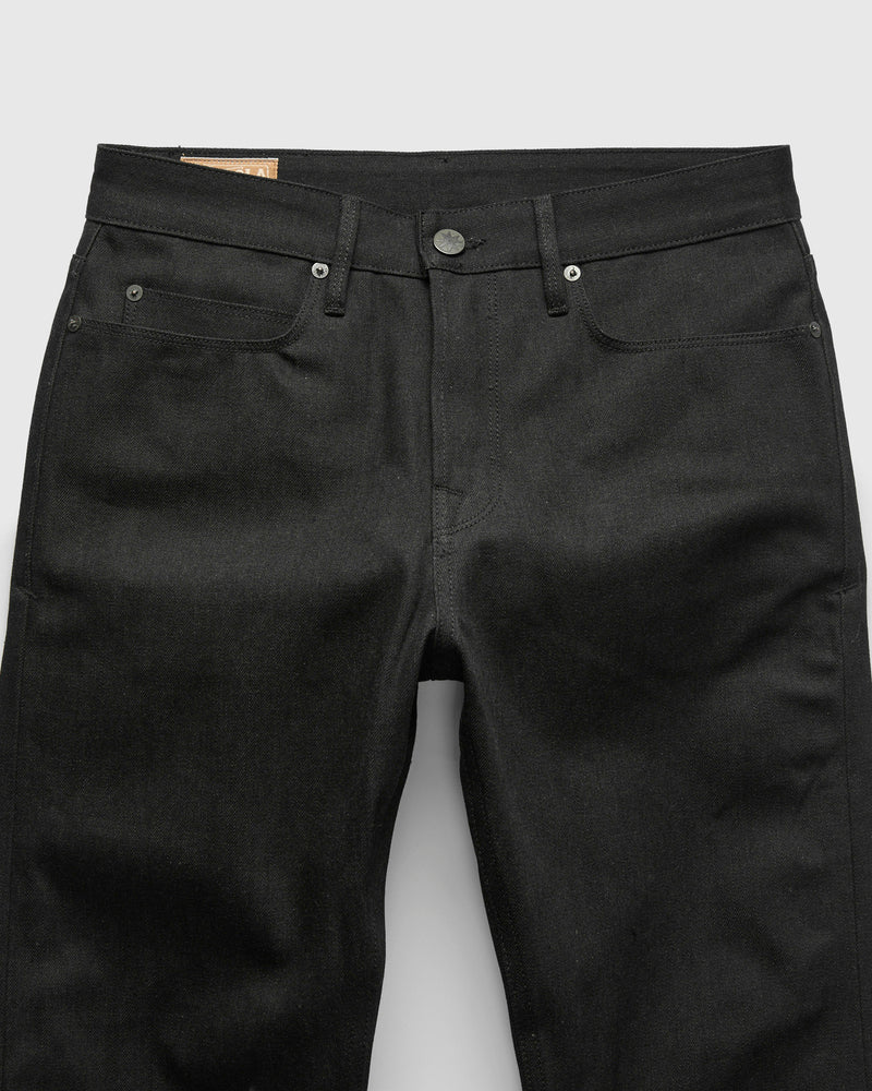 "Portola" 14.25oz Black Grey Selvedge Denim - Tapered Fit