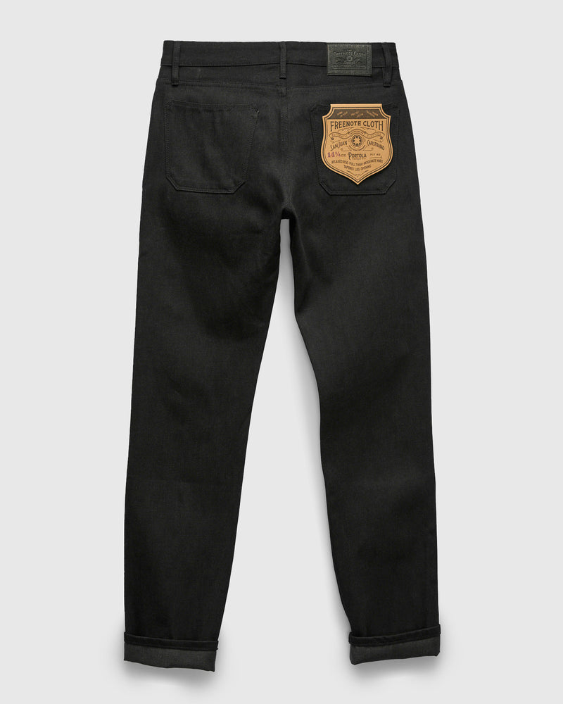 "Portola" 14.25oz Black Grey Selvedge Denim - Tapered Fit