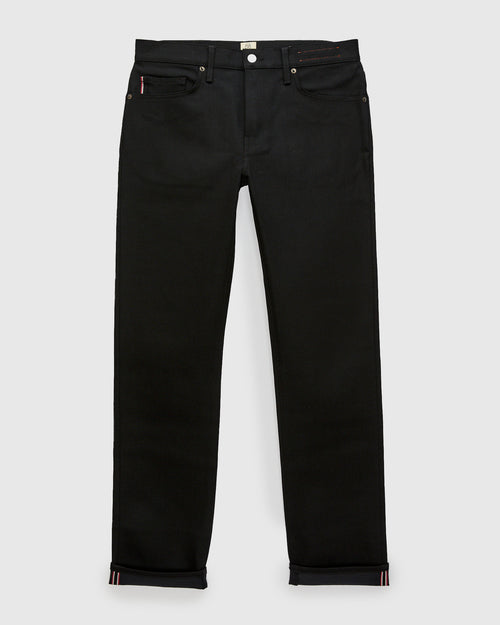 14oz Black Stretch Selvedge Denim - Hammer Straight