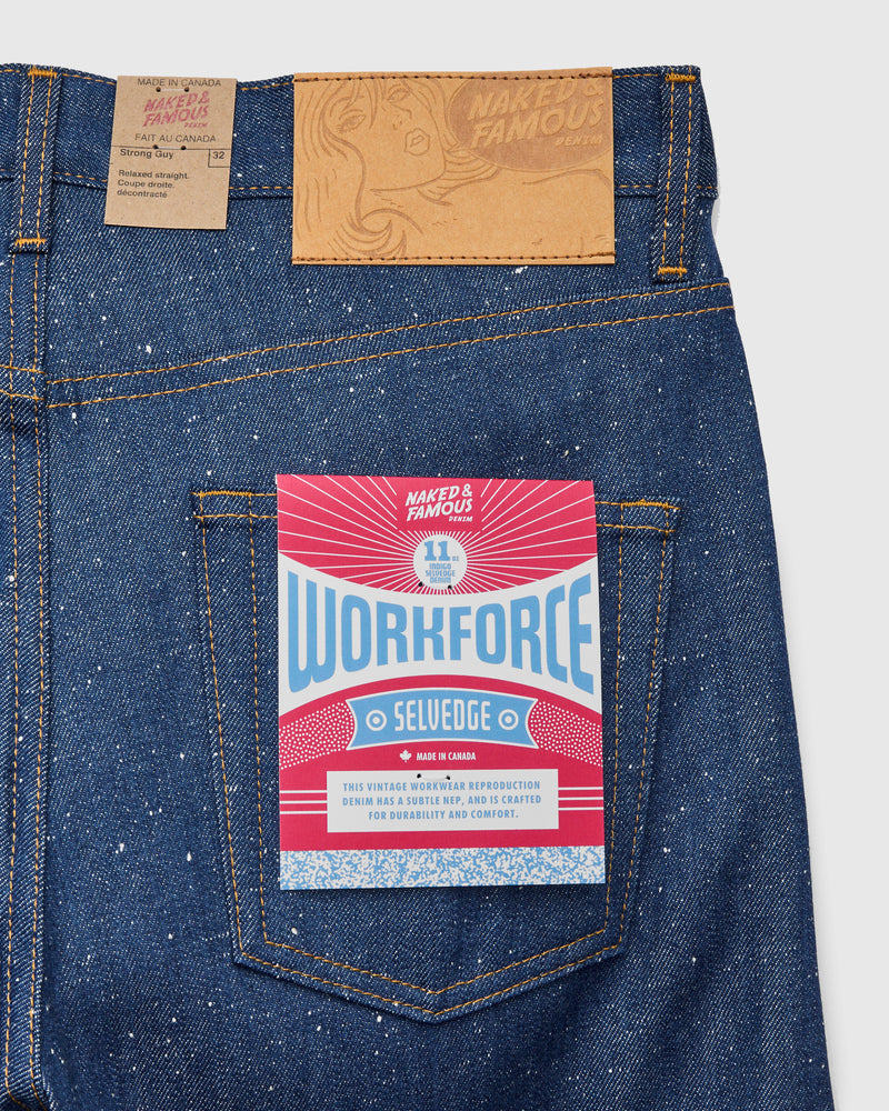 "Workforce Selvedge" 10.9oz Nep Selvedge Denim - Strong Guy Fit