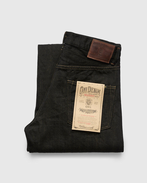 222-BKOL "Kiraku" 12oz Selvedge Denim - Super Wide Straight Fit
