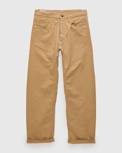 200-8BE "Beige Betacham" 8oz Selvedge Chambray Pants - Wide Straight Fit