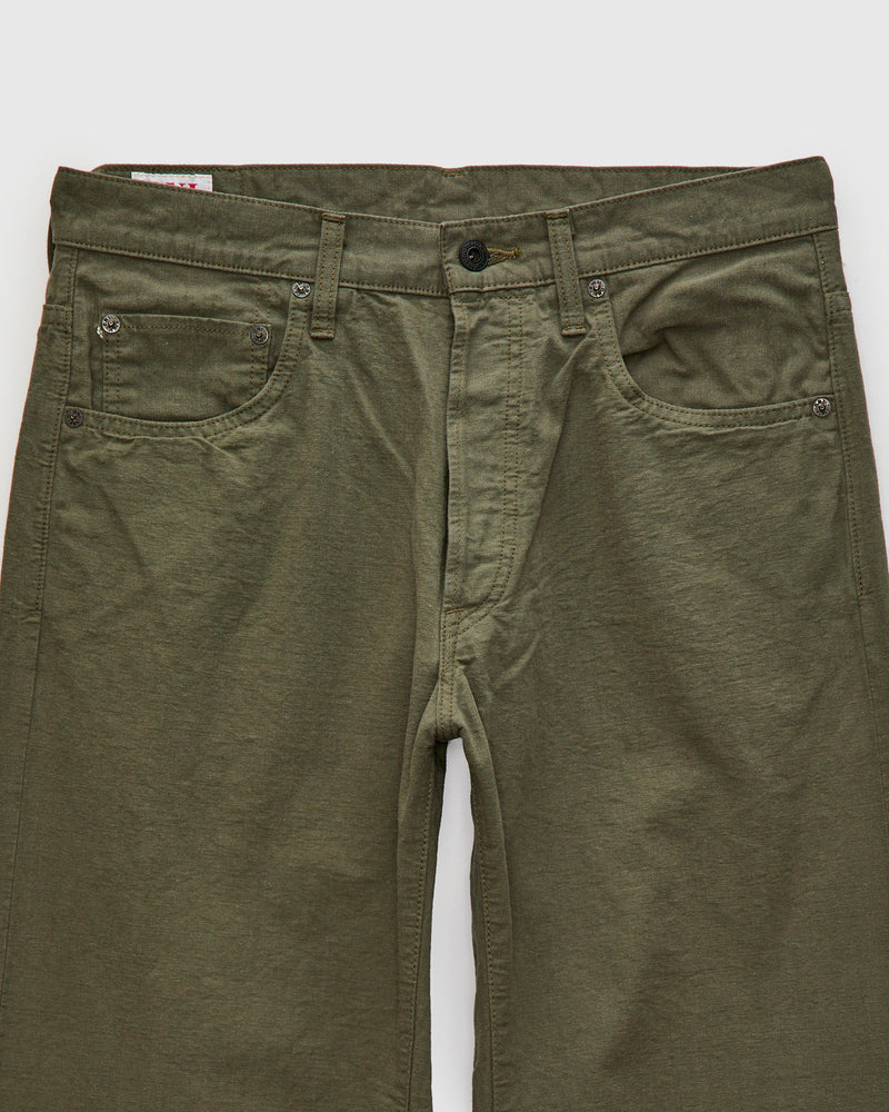 200-8GG "Green Betacham" 8oz Selvedge Chambray Pants - Wide Straight Fit