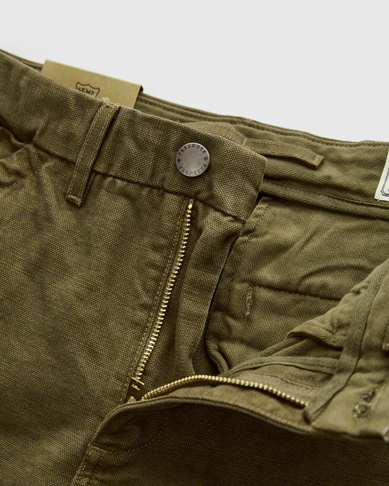 14oz Slub Workers Chino in Army