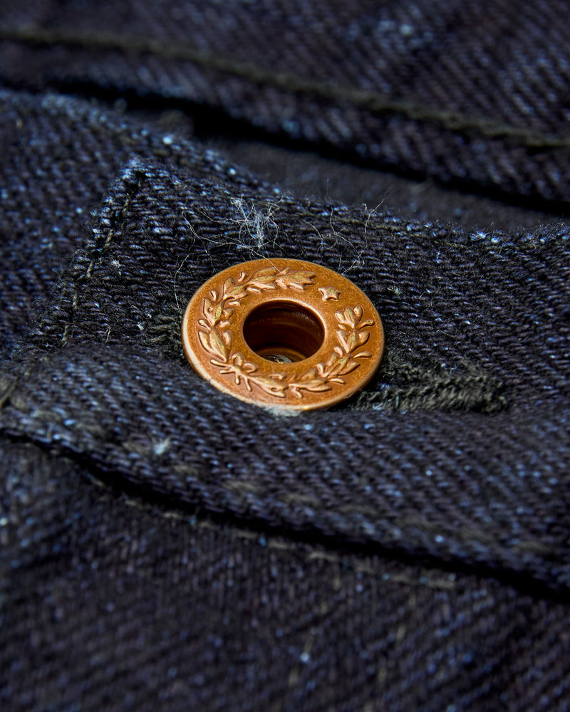 B1108SRB "Super Rough" 15.5oz Indigo/Black Selvedge Denim - Slim Straight Fit
