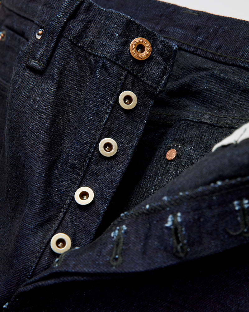 B1108SRB "Super Rough" 15.5oz Indigo/Black Selvedge Denim - Slim Straight Fit