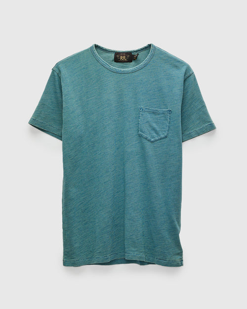 Slub Jersey Pocket T-Shirt in Washed Indigo