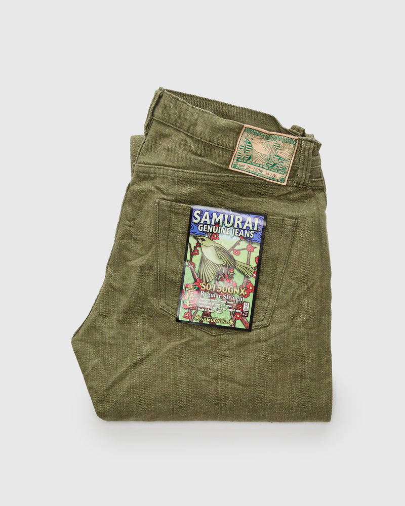 S0150GNX "Uguisu" 17oz Selvedge Denim - Regular Straight Fit