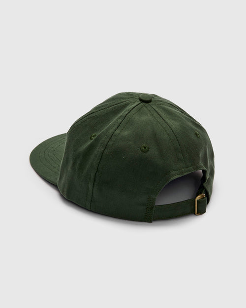 Baseball Hat in Spruce Dry Waxed Cotton