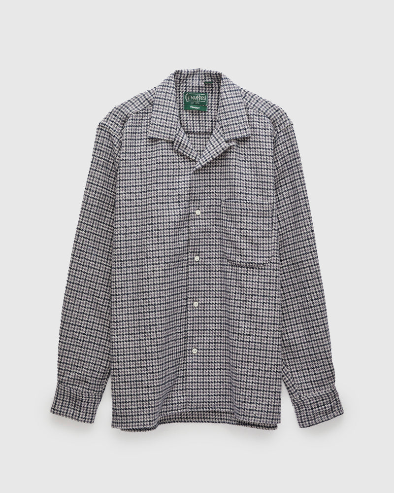 Houndstooth Check Camp Shirt in Lavender