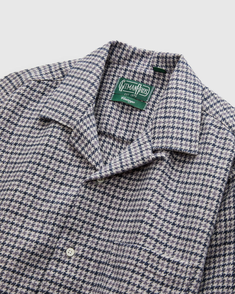Houndstooth Check Camp Shirt in Lavender