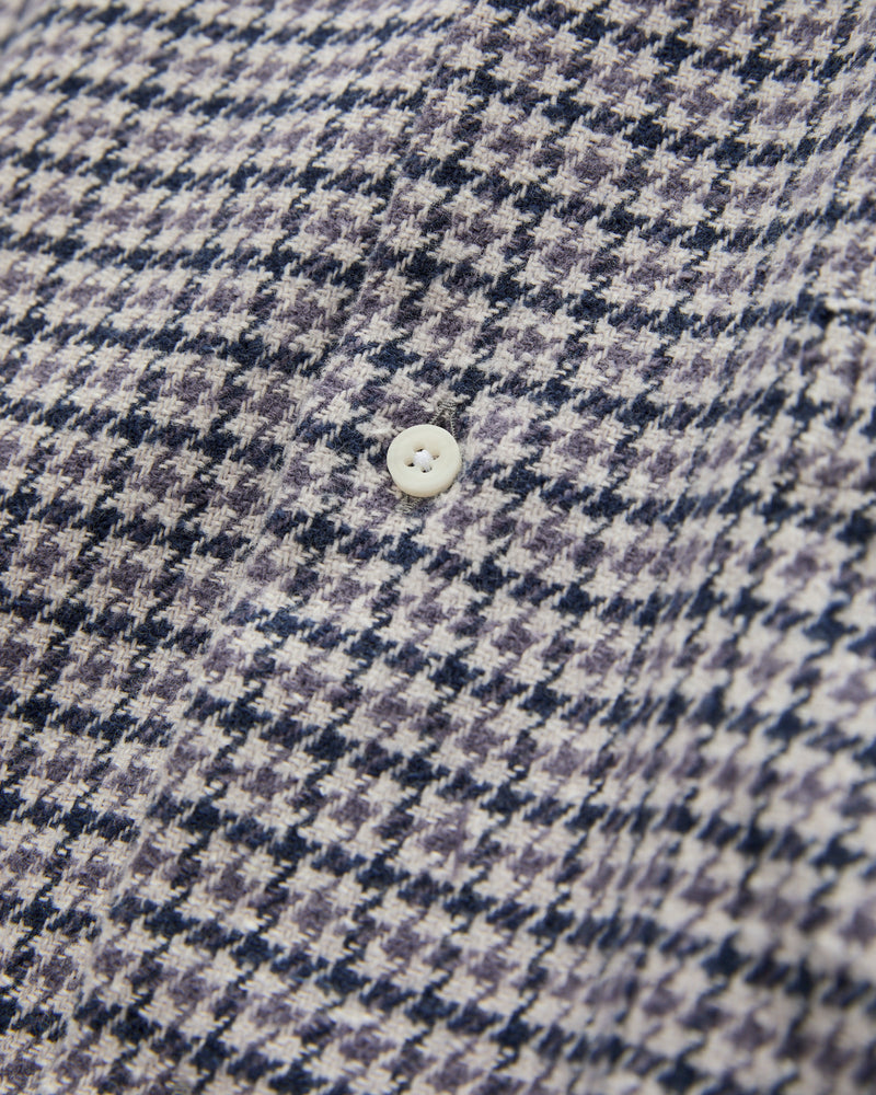 Houndstooth Check Camp Shirt in Lavender
