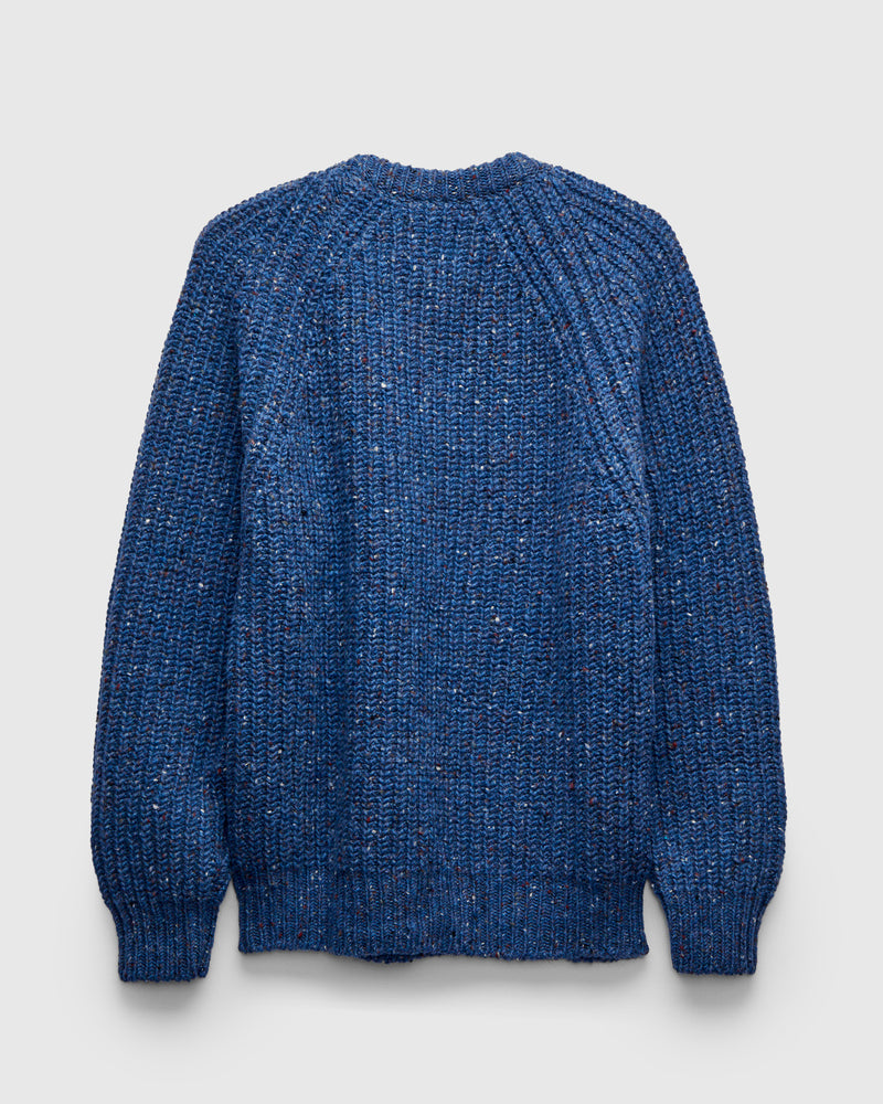 "Taste Of The Future" Wool Knit Sweater in Blue Fantasy