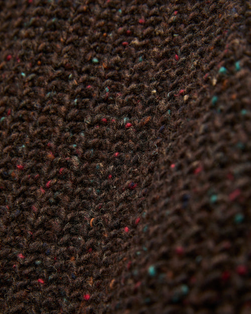 "Taste Of The Future" Wool Knit Sweater in Mystery Brown