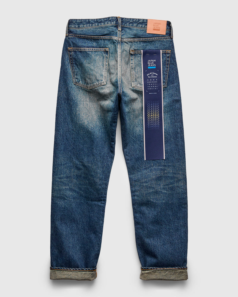 J401-D01 "US Cotton Dark Wash" 14.8oz Washed Selvedge Denim - Classic Straight Fit
