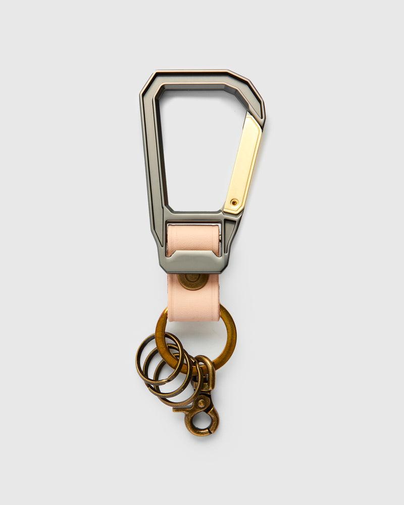 Carabiner Keychain in Beige