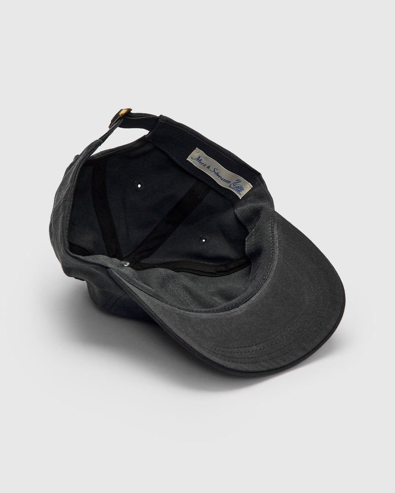 Swan Logo Cotton Twill Cap in Charcoal