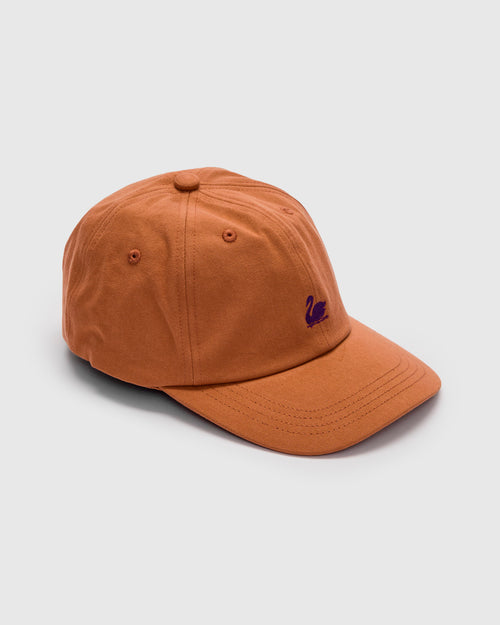 Swan Logo Cotton Twill Cap in Pumpkin