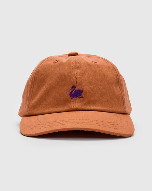 Swan Logo Cotton Twill Cap in Pumpkin