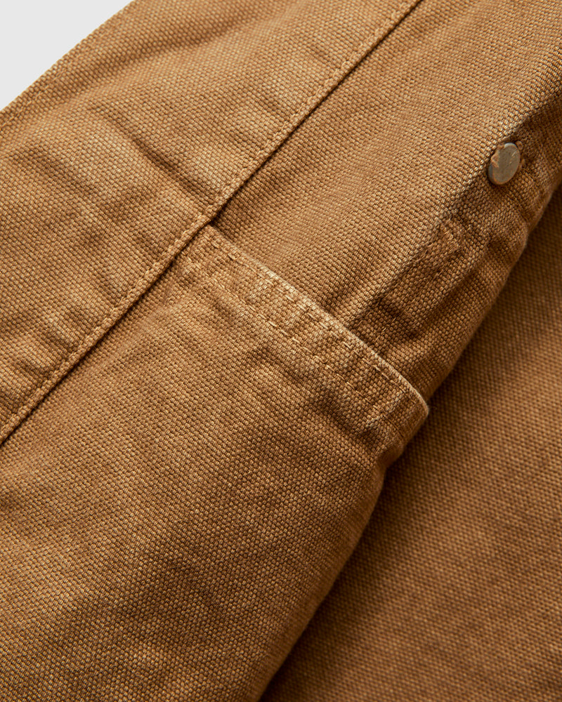 Relaxed Fit Canvas Coverall in Brown